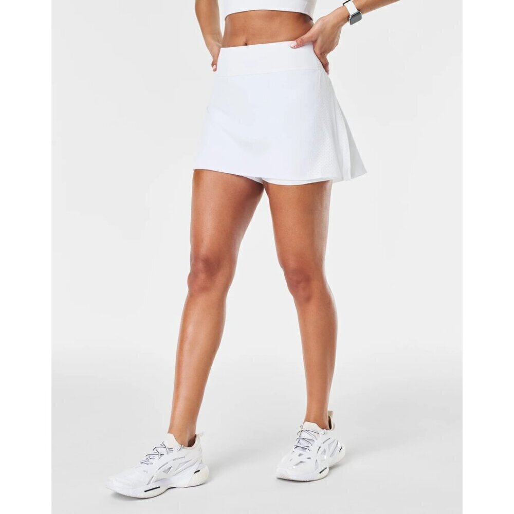 SPANX The Get Moving Tennis Skort in White Size Small